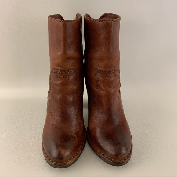 Frye Lara Short Slouch Leather Booties - Picture 2 of 8